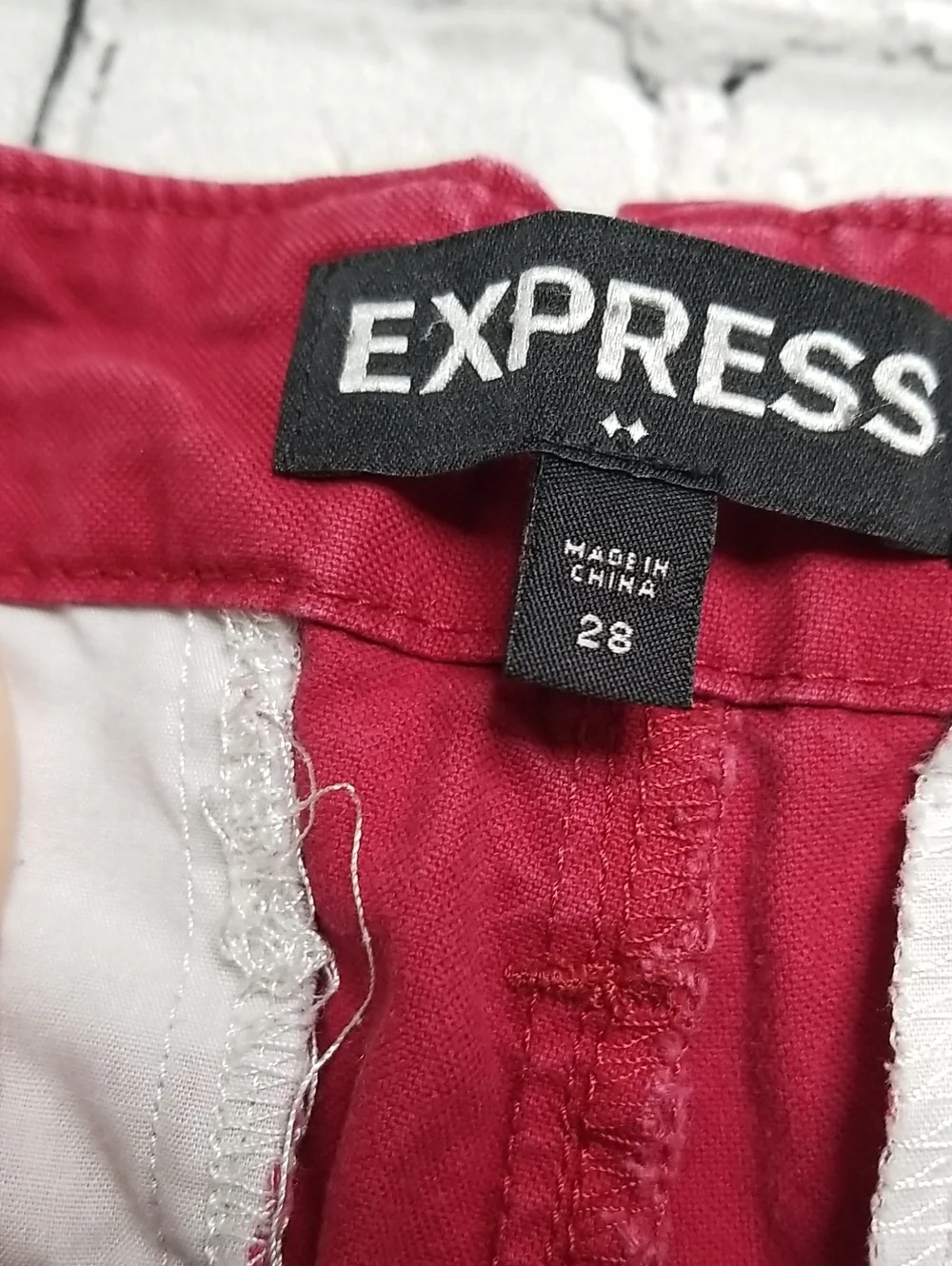 Express Mens Red Cotton Shorts Size Small